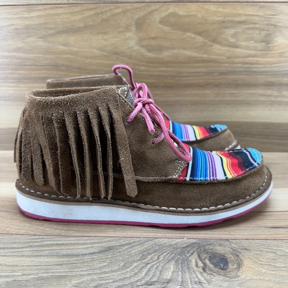 ARIAT Cruiser Serape Suede Fringe 6.5 Chukka Ankle Boot - Picture 4 of 11